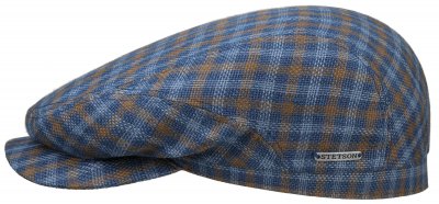 Gubbkeps / Flat cap - Stetson Driver Cap Linen/cotton (blå-multi)