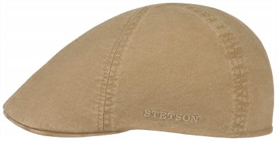 Gubbkeps / Flat cap - Stetson Dodson Organic Cotton (ljusbrun)