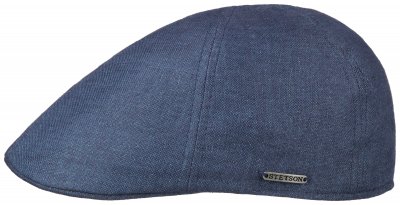 Gubbkeps / Flat cap - Stetson Linen Duck Cap (marinblå)