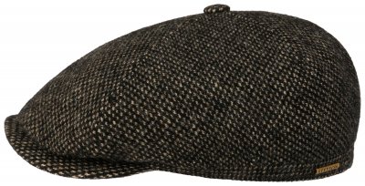 Gubbkeps / Flat cap - Stetson 6-Panel Cap Wool (svart)