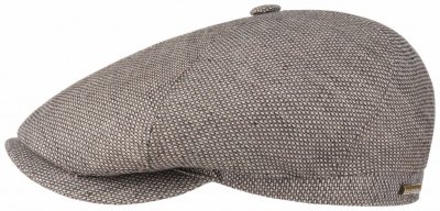 Gubbkeps / Flat cap - Stetson Brooklin Linen Newsboy Cap (grå)