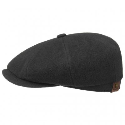 Gubbkeps / Flat cap - Stetson Hatteras Wool/Cashmere (svart)
