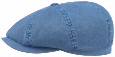 Gubbkeps / Flat cap - Stetson Hatteras Newsboy Cotton Dye (blå)
