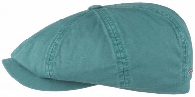 Gubbkeps / Flat cap - Stetson Hatteras Newsboy Cotton Dye (grön-blå)