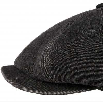 Gubbkeps / Flat cap - Stetson Hatteras Denim Garage Theme (svart)