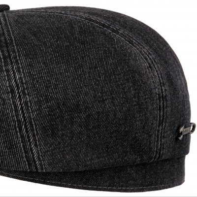 Gubbkeps / Flat cap - Stetson Hatteras Denim Garage Theme (svart)