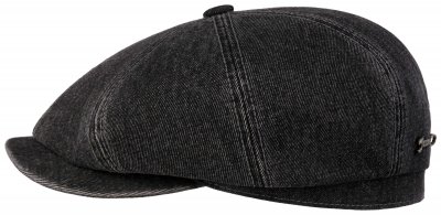 Gubbkeps / Flat cap - Stetson Hatteras Denim Garage Theme (svart)