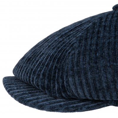 Gubbkeps / Flat cap - Stetson Hatteras Corduroy Jersey Newsboy Cap (blå)