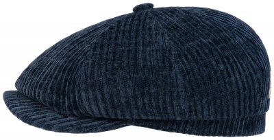 Gubbkeps / Flat cap - Stetson Hatteras Corduroy Jersey Newsboy Cap (blå)