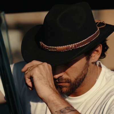 Hattar - Gårda Toquerville Crushable Wool felt Western hat (svart)