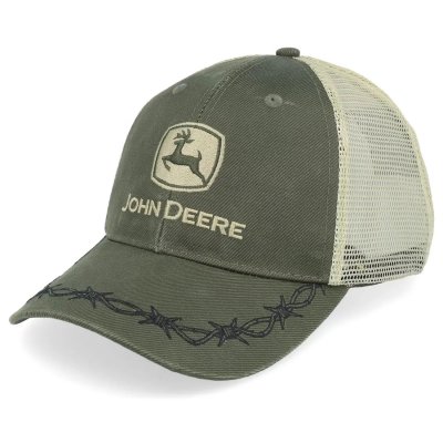 Keps - John Deere Oilskin Look Mesh Back Cap (olivgrön/offwhite)