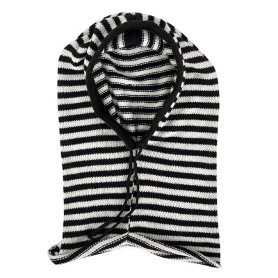 Balaclava - Gårda Valloire Striped Wool Mix Balaclava (svart/vit)