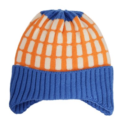 Mössa Barn - Gårda Lönneberga Beanie (orange/blå)