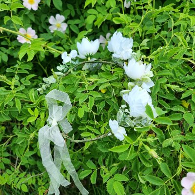 Blomsterkrans - Gårda Liana Flowerband (vit)