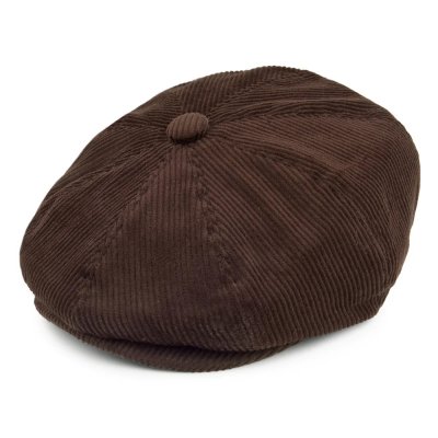 Gubbkeps / Flat cap - Jaxon Hats Corduroy Newsboy Cap (brun)