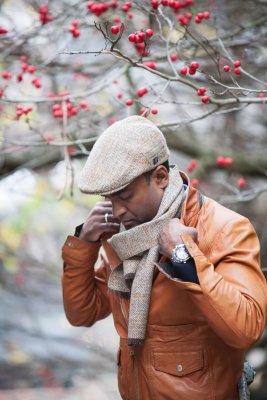 Halsduk - CTH Ericson Edgar Harris Tweed Scarf (beige)