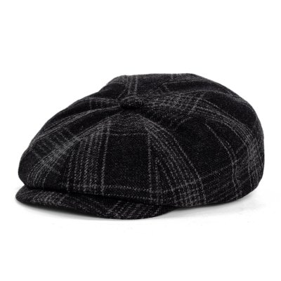 Gubbkeps / Flat cap - Gårda Premium Banbury Wool Newsboy (svart)