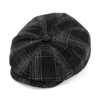 Gubbkeps / Flat cap - Gårda Premium Banbury Wool Newsboy (svart)