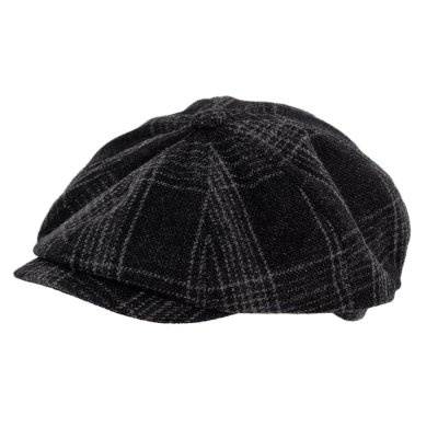 Gubbkeps / Flat cap - Gårda Premium Banbury Wool Newsboy (svart)
