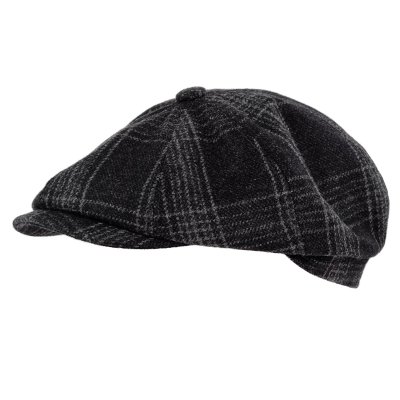 Gubbkeps / Flat cap - Gårda Premium Banbury Wool Newsboy (svart)