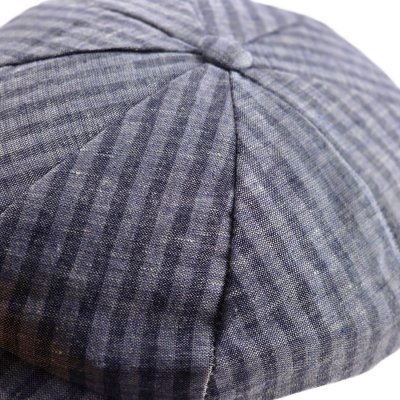 Gubbkeps / Flat cap - Gårda Barnaby Striped Newsboy (blå)