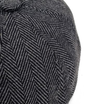 Gubbkeps / Flat cap - Gårda Burrelton Newsboy (mörkgrå)