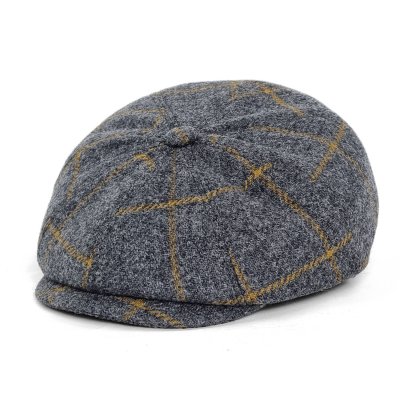 Gubbkeps / Flat cap - Gårda Premium Callander Wool Newsboy (grå)