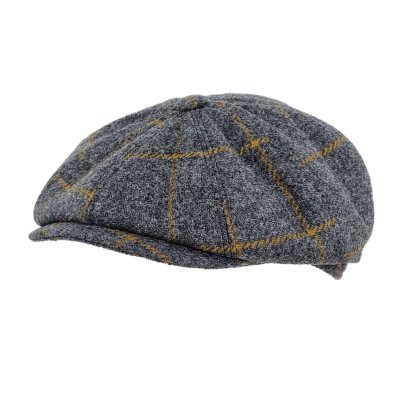 Gubbkeps / Flat cap - Gårda Premium Callander Wool Newsboy (grå)