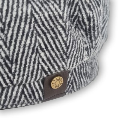 Gubbkeps / Flat cap - Gårda Lanark Newsboy (svart/vit)