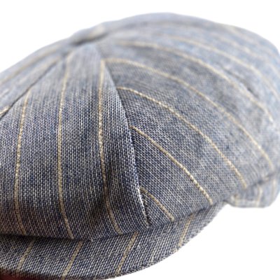 Gubbkeps / Flat cap - Gårda Crispin Striped Newsboy (blå)