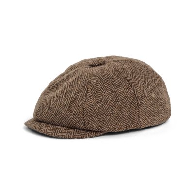 Gubbkeps / Flat cap - Gårda Digby Children's Newsboy Cap (brun)