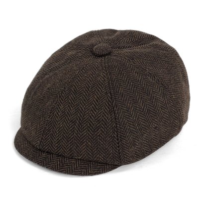 Gubbkeps / Flat cap - Gårda Digby Newsboy Cap (mörkbrun)