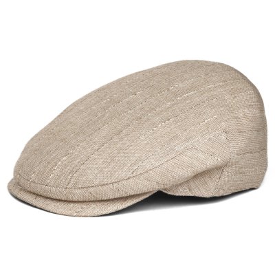 Gubbkeps / Flat cap - Gårda Edington Striped Sixpence (beige)