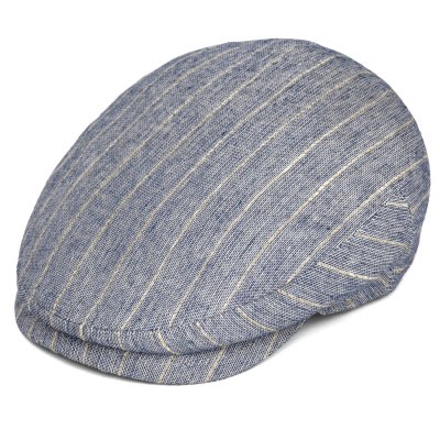 Gubbkeps / Flat cap - Gårda Edington Striped Sixpence (blå)