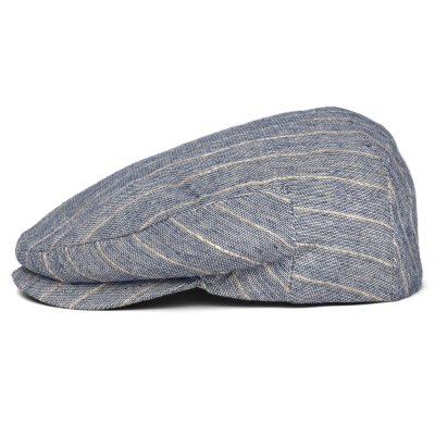 Gubbkeps / Flat cap - Gårda Edington Striped Sixpence (blå)