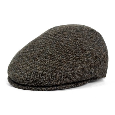 Gubbkeps / Flat cap - Gårda Premium Kirkby Wool Sixpence (svart/vit)