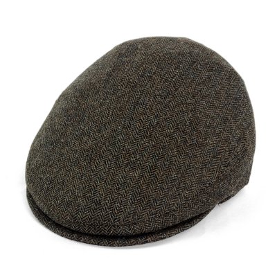 Gubbkeps / Flat cap - Gårda Premium Kirkby Wool Sixpence (svart/vit)