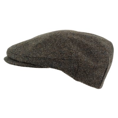 Gubbkeps / Flat cap - Gårda Premium Kirkby Wool Sixpence (svart/vit)