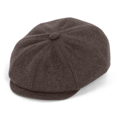 Gubbkeps / Flat cap - Gårda Premium Larkhall Wool Newsboy (brun)