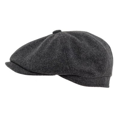 Gubbkeps / Flat cap - Gårda Premium Larkhall Wool Newsboy (grå)