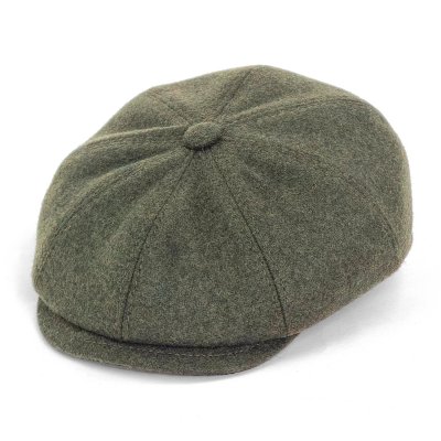 Gubbkeps / Flat cap - Gårda Premium Larkhall Wool Newsboy (grön)