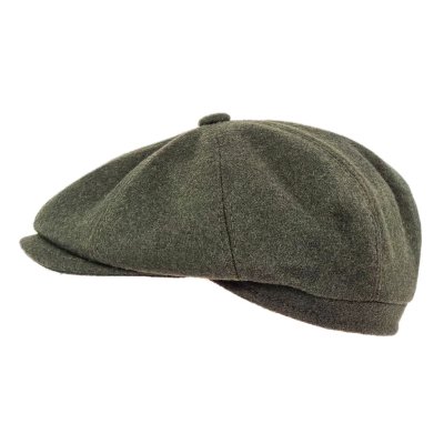 Gubbkeps / Flat cap - Gårda Premium Larkhall Wool Newsboy (grön)