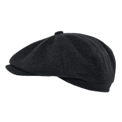 Gubbkeps / Flat cap - Gårda Premium Larkhall Wool Newsboy (svart)