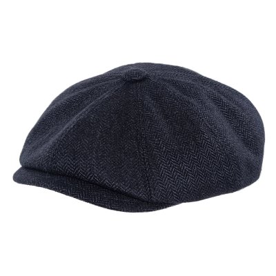 Gubbkeps / Flat cap - Gårda Premium Oakham Wool Newsboy (blå)