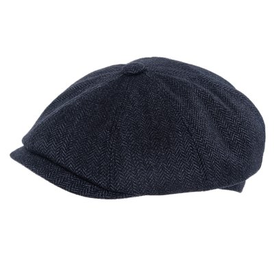 Gubbkeps / Flat cap - Gårda Premium Oakham Wool Newsboy (blå)