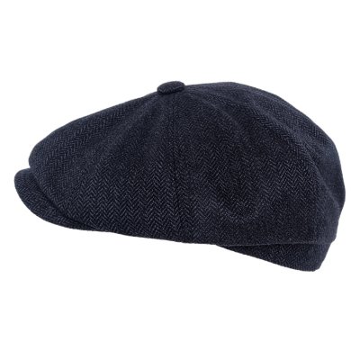 Gubbkeps / Flat cap - Gårda Premium Oakham Wool Newsboy (blå)