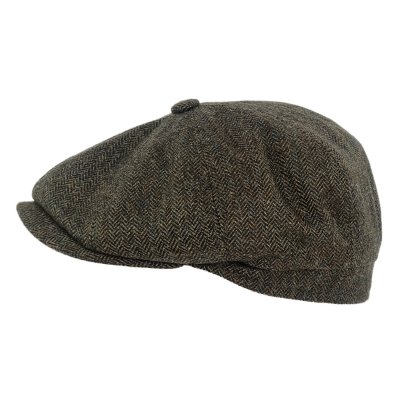 Gubbkeps / Flat cap - Gårda Premium Oakham Wool Newsboy (grön)