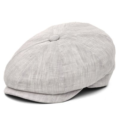 Gubbkeps / Flat cap - Gårda Palizzi Marina Linen Newsboy Cap (ljusgrå)
