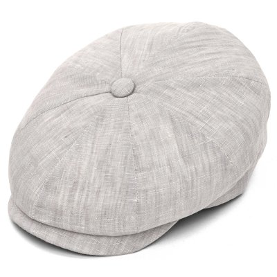 Gubbkeps / Flat cap - Gårda Palizzi Marina Linen Newsboy Cap (ljusgrå)