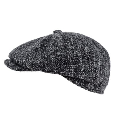 Gubbkeps / Flat cap - Gårda Premium Tiverton Wool Newsboy (grå)